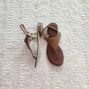 Kelly & Katie Brown Sandals Ankle Strap "Bania" 8.5 EUC